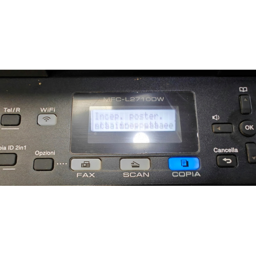 STAMPANTE MULTIFUNZIONE LASER MONOCROMATICA CON STAMPA FRONTE RETRO E CONNETTIVITÀ DI RETE WIRELESS BROTHER MFC-L2710DW
