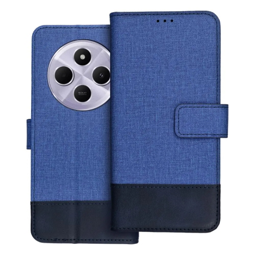 Custodia Gomma Book Case per XIAOMI Redmi 14C Blu