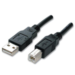 Cavo Stampante USB 2.0 A/B Maschio/Maschio Nero da A maschio a B maschio 0,5 mt 