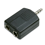 Adattatore Audio 2 Jack Femmina 6.35mm 1 Jack Maschio 3.5mm