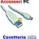 Cavo USB A Maschio / A Mini plug 2 Mt (CC-USB2-AM4P-2M) Keyteck
