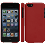 Custodia in PVC Gommato Rosso per Apple iPhone 5C