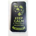 Custodia in TPU Satinato Nero Stampata Keep Calm Tifo Valentino Apple iPhone 5S / 5