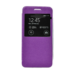 Custodia Libretto TPU e Ecopelle Viola con S View Microsoft Lumia 640