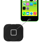 Ricambio Pulsante Home Assemblato con Distanziatore Gomma Nero Apple iPhone 5C (IP5C-250)