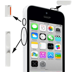 SET PULSANTI LATERALI VOLUME + ACCENSIONE + SILENZIOSO PER IPHONE 5C WHITE IP5C-108