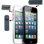 SET DI PULSANTI LATERALI VOLUME + ACCENSIONE + SILENZIOSO PER IPHONE 5 BLACK IP5-058