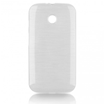 Custodia in TPU Effetto Metallico Bianco per Motorola Moto E