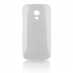 Custodia in TPU Effetto Metallico Bianco per Motorola Moto G (2014)
