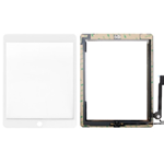 Ricambio P4W Vetro + Touch screen Bianco completo di Tasto Home e biadesivo Apple iPad 4