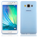 Custodia TPU Trasparente Trendy Brillantinata Azzurra Samsung Galaxy A3 SM-A300