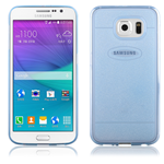 Custodia TPU Trasparente Trendy Brillantinata Azzurro Samsung Galaxy S6 SM-G920F