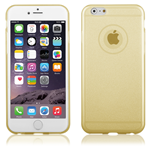 Custodia TPU Trasparente Trendy Brillantinata Oro Apple iPhone 6 Plus 5,5"
