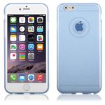 Custodia TPU Trasparente Trendy Brillantinata Azzurra Apple iPhone 5S / iPhone 5