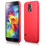 Custodia TPU Rivestito Pelle Sottile Rossa Samsung Galaxy S5 SM-G900F