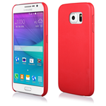 Custodia TPU Rivestito Pelle Sottile Rossa Samsung Galaxy S6 SM-G920F