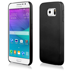 Custodia TPU Rivestito Pelle Sottile Nera Samsung Galaxy S6 SM-G920F