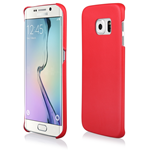 Custodia TPU Rivestito Pelle Sottile Rossa Samsung Galaxy S6 Edge SM-G925F