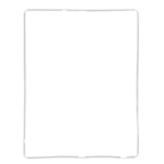 Ricambio Cornice Frame per Vetro/Touch Bianco Apple iPad 3