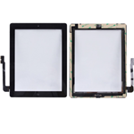 Ricambio P3B Vetro + Touch screen Nero completo di Tasto Home e biadesivo Apple iPad 3