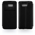 Custodia in TPU Nero e Flip Nero View per Samsung Galaxy Alpha / G850F