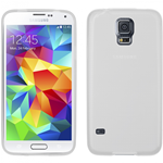 Custodia in TPU Simil Metallo Bianco per Samsung Galaxy S5 SM-G900F / i9600 / i9605