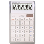 Calcolatrice elettronica a 12 cifre big size Mediacom M-DC2712 12 Digits Desktop Calculator Stylish White