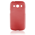 Custodia in TPU Effetto Metallico Rosso per Samsung Galaxy ACE 4 LTE G357