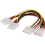 Cavo alimentazione da 1 Molex Maschio a 3 Molex Femmina 20cm