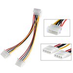 Cavo alimentazione sdoppiatore da 1 Molex Maschio a 2 Molex Femmina 20cm