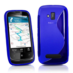 Custodia in TPU Blu S-LINE per Nokia Lumia 610