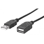 Cavo USB 2.0 prolunga A/A 0,5 mt M/F Maschio/Femmina Manhattan (ICOC U2-AA-05-EX)