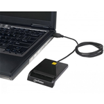 Lettore/Scrittore di Smart Card Usb 2.0 Nero Compatto Manhattan / Techly (I-CARD CAM-USB2)