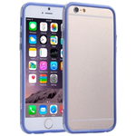 Custodia Bumper in TPU Trasparente e Blu per Apple iPhone 6 Plus