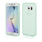 Custodia TPU Trasparente Trendy Brillantinata Verde Samsung Galaxy S6 Edge SM-G925F