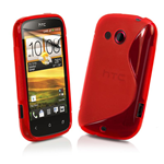 Custodia in TPU Rosso S-LINE per HTC Desire C / A320E