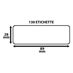 130 Etichette multiuso Label Writer OEM 99010 Larghezza 89mm x Altezza 28mm per DYMO