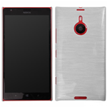 Custodia in PVC Effetto Metallico Bianco per Nokia Lumia 1520