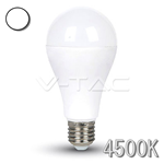 V-TAC VT-2015 LAMPADINA LED E27 15W BULB A65 - COLORE BIANCO NATURALE - SKU 4454