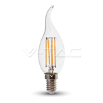 Lampada Fiamma Filamento LED E14 4W/40W 400LM VT-1997 4500K V-TAC Luce Bianco Naturale