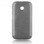 Custodia in TPU Effetto Metallico Nero per Motorola Moto E