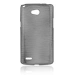 Custodia in TPU Effetto Metallico Nero per LG L80 / D373