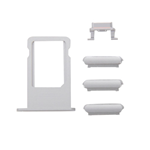 Ricambio Porta Nano Sim Card Vassoio/Tray Apple iPhone 6S Argento Silver + Tasti Accensione Volume Vibrazione
