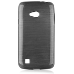 Custodia in TPU Effetto Metallico Nero per LG L50 (D213N)