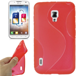 Custodia in TPU Rosso S-Line per LG P715 Optimus L7 II Dual