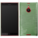 Custodia in PVC Effetto Metallico Verde per Nokia Lumia 1520