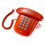 Telefono da casa fisso con filo Brondi Sole SIRIO Rosso
