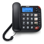 Telefono Fisso con Tasti Grandi, SOS, LCD, Vivavoce Brondi Super Bravo 15 Nero