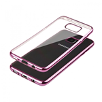 Custodia TPU Glossy Trasparente Bordo Fucsia Samsung Galaxy S7 Edge SM-G935F Termoplastica Protettiva
