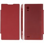 Custodia in PVC e Ecopelle Rossa Flip Cover per LG Optimus L9 P760